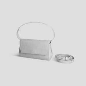 Ikon Clutch - soft croco light grey